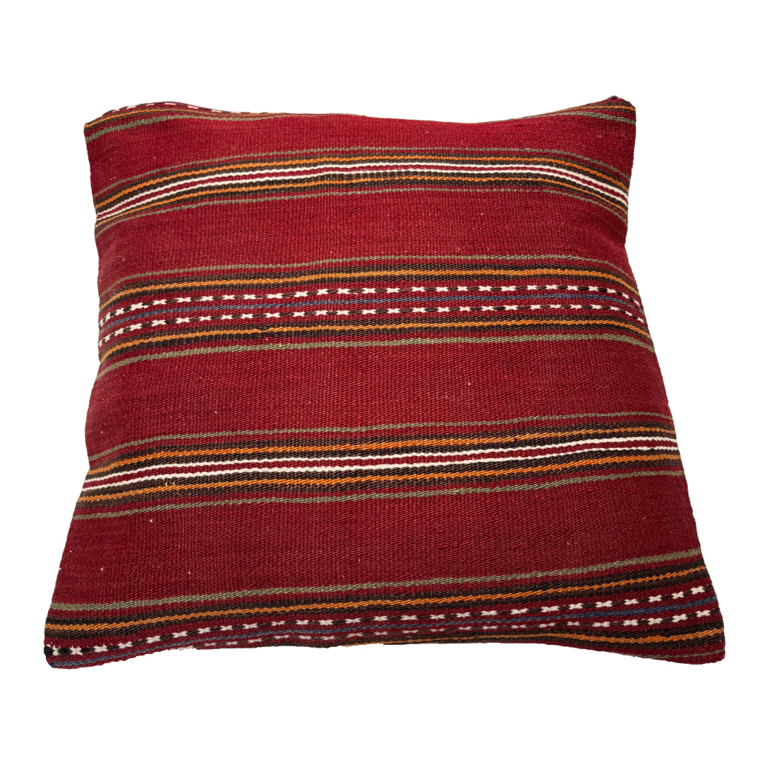 Kilim Pillow Red stripe 24x24