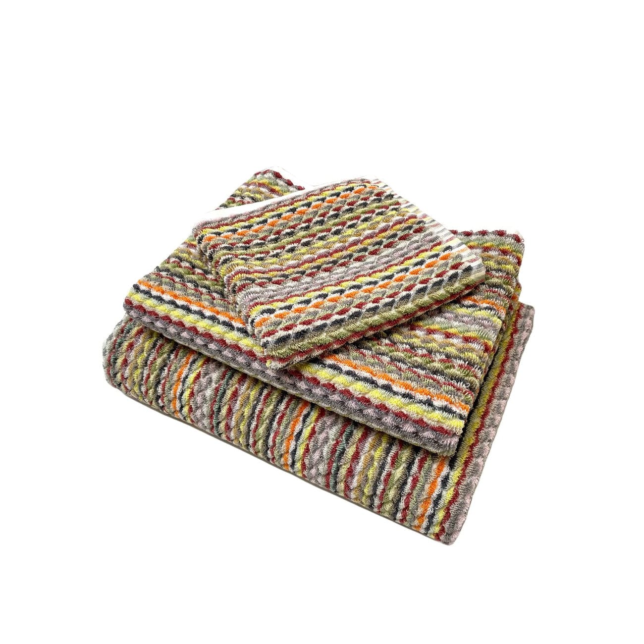 COLOURED STRIPE TERRYCLOTH TOWEL - Multicolored