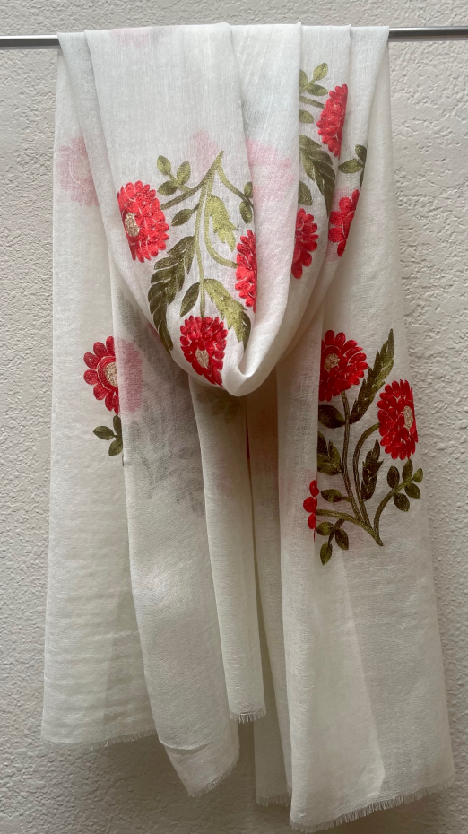 Silk embroidery newest scarf