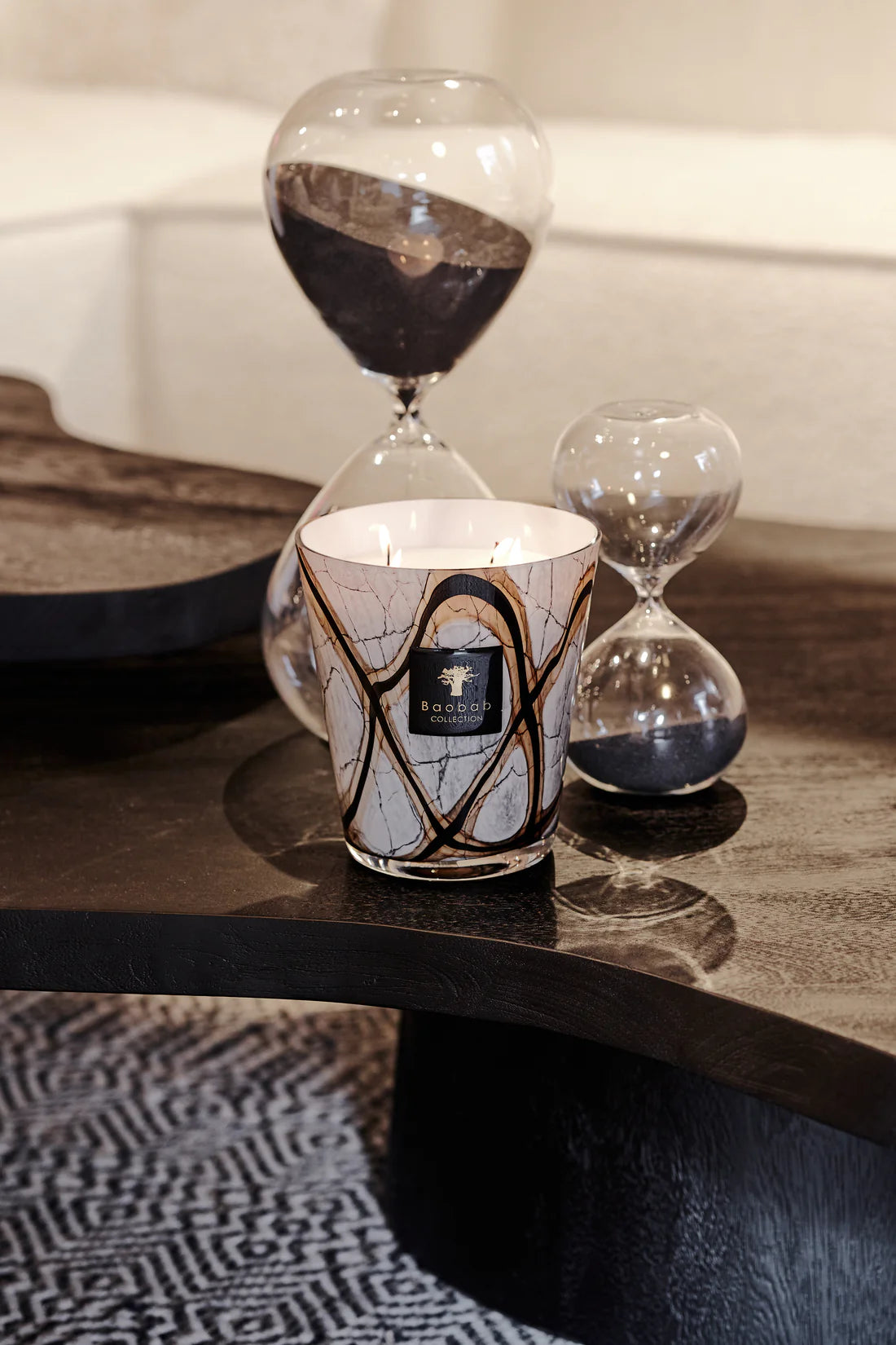 Baobab Scented Candle Stones Marble