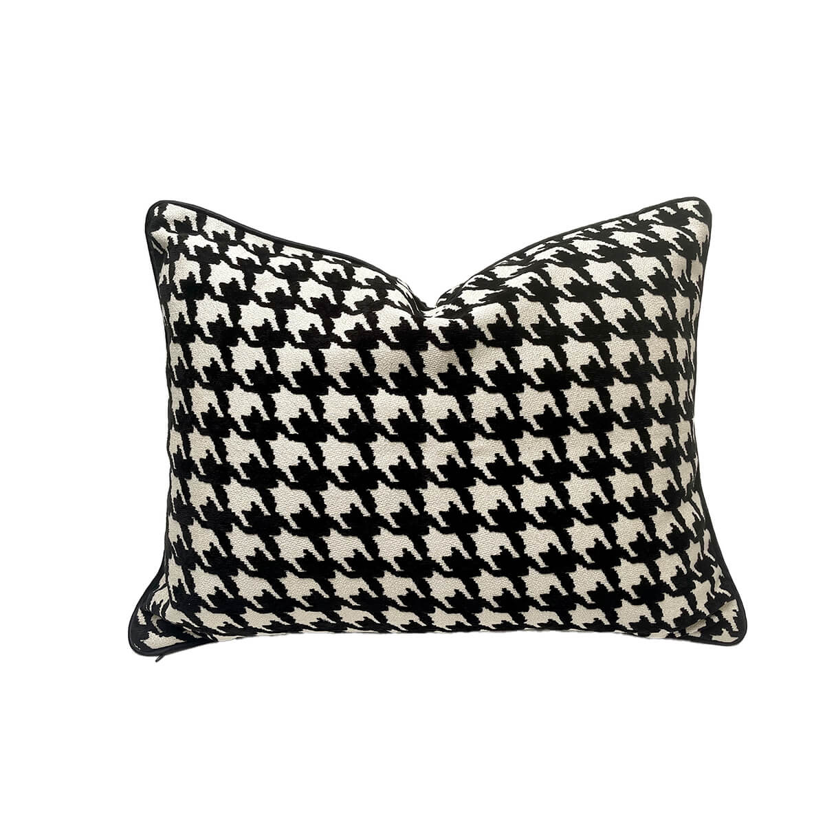 Black & White Houndstooth Pillow