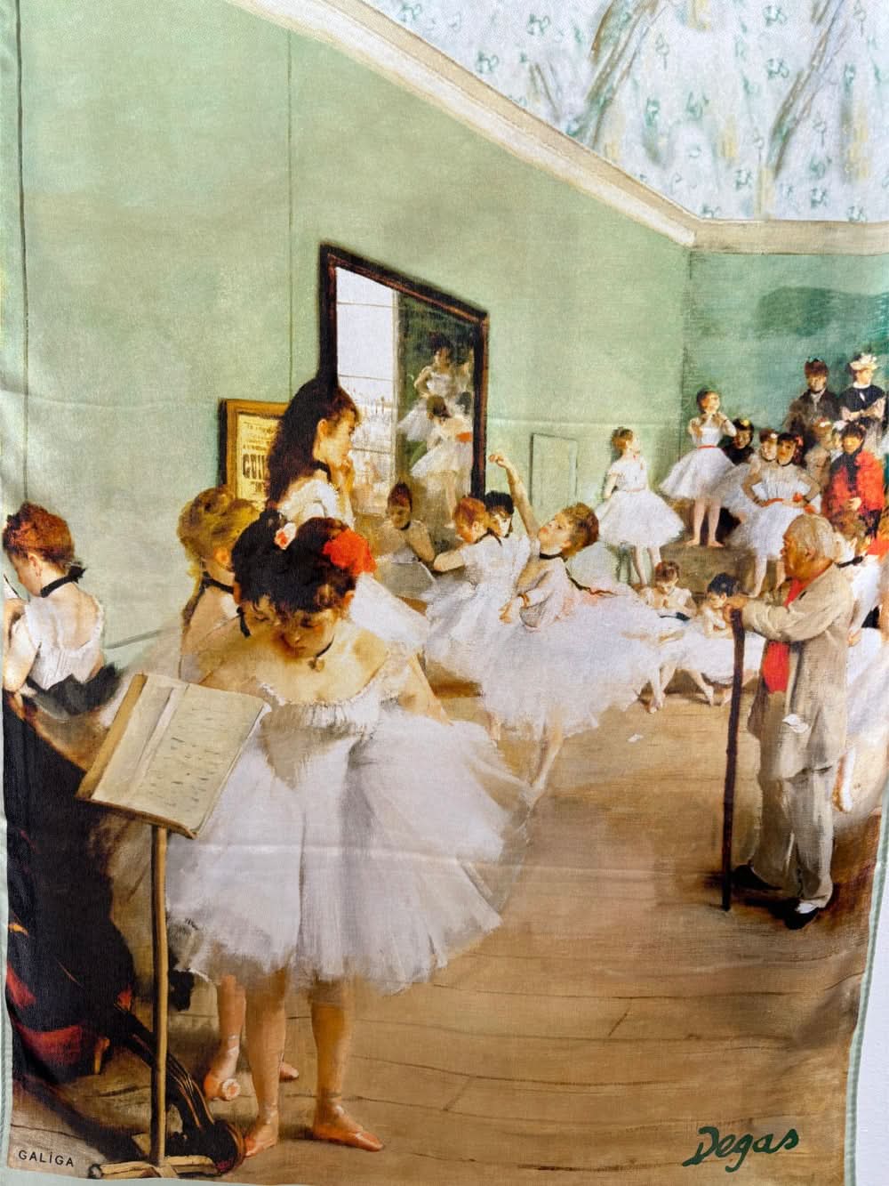 Elegant Silk Scarf printed by Degas Paint