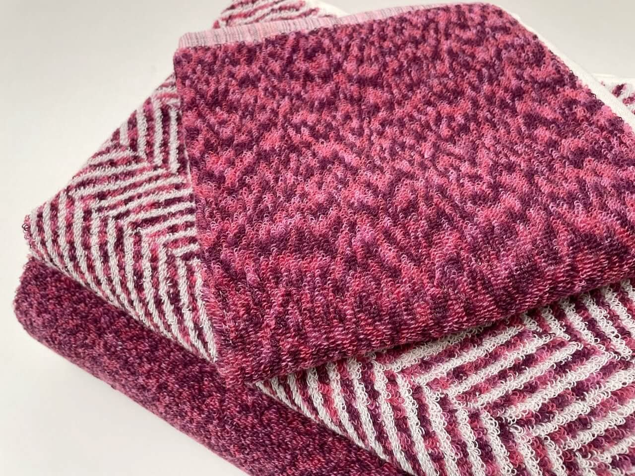 Soft, Absorbent and Fushia Towels made from 70% linen and 30% cotton