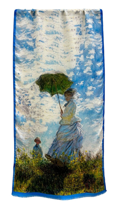 Elegant Silk Scarf printed by Monet Paint