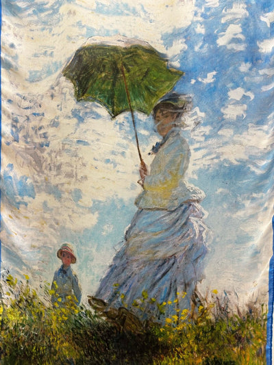 Elegant Silk Scarf printed by Monet Paint