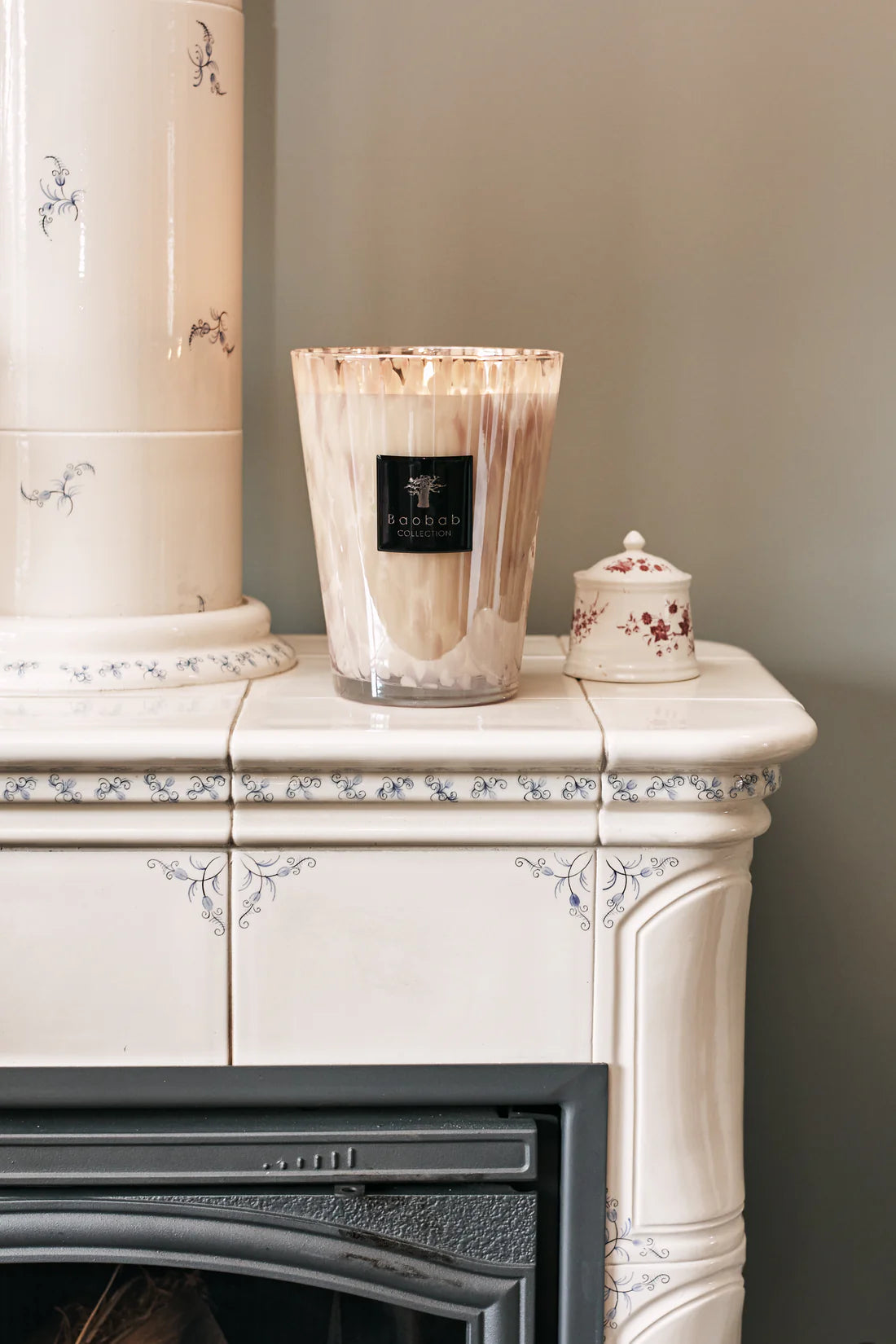 Baobab Scented Candle White Pearls