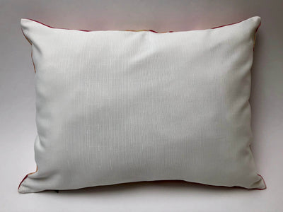 Silk Velvet Ikat Pillow - Rose, Pale Orange