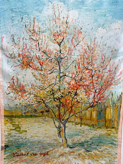 Elegant Silk Scarf printed by Van Gough Paint