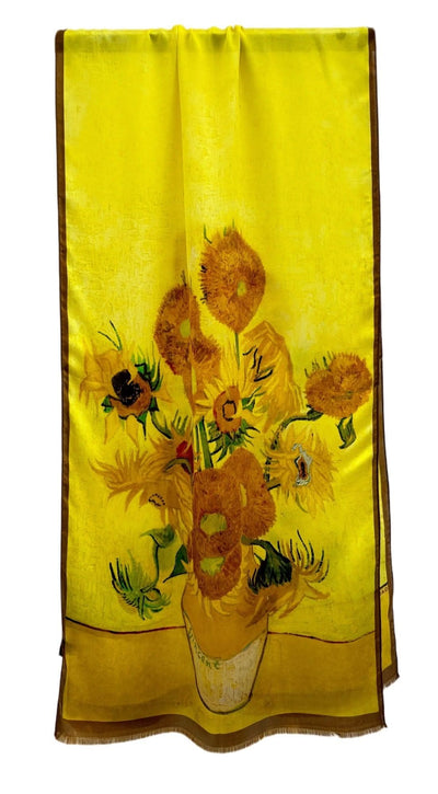 Elegant Silk Scarf printed by Van Gough Paint