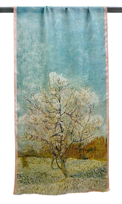 Elegant Silk Scarf printed by Van Gough Paint