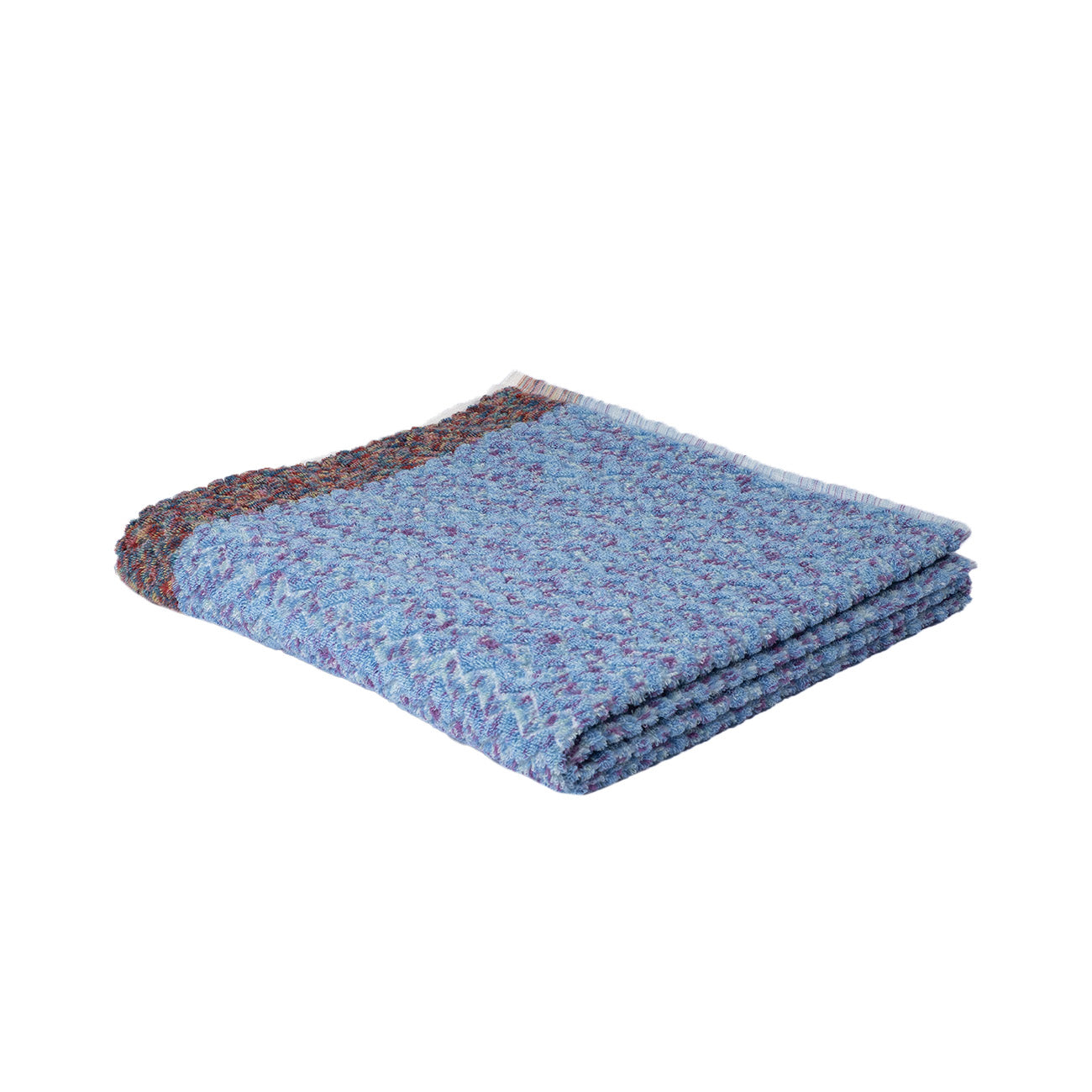 Zig Zag Blue/Lavender w/ Multicolor Border