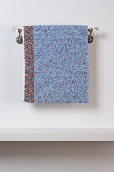 Zig Zag Blue/Lavender w/ Multicolor Border