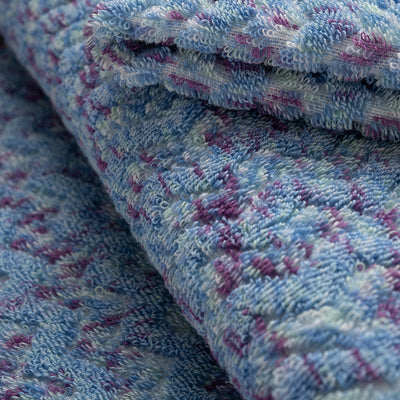 Zig Zag Blue/Lavender w/ Multicolor Border
