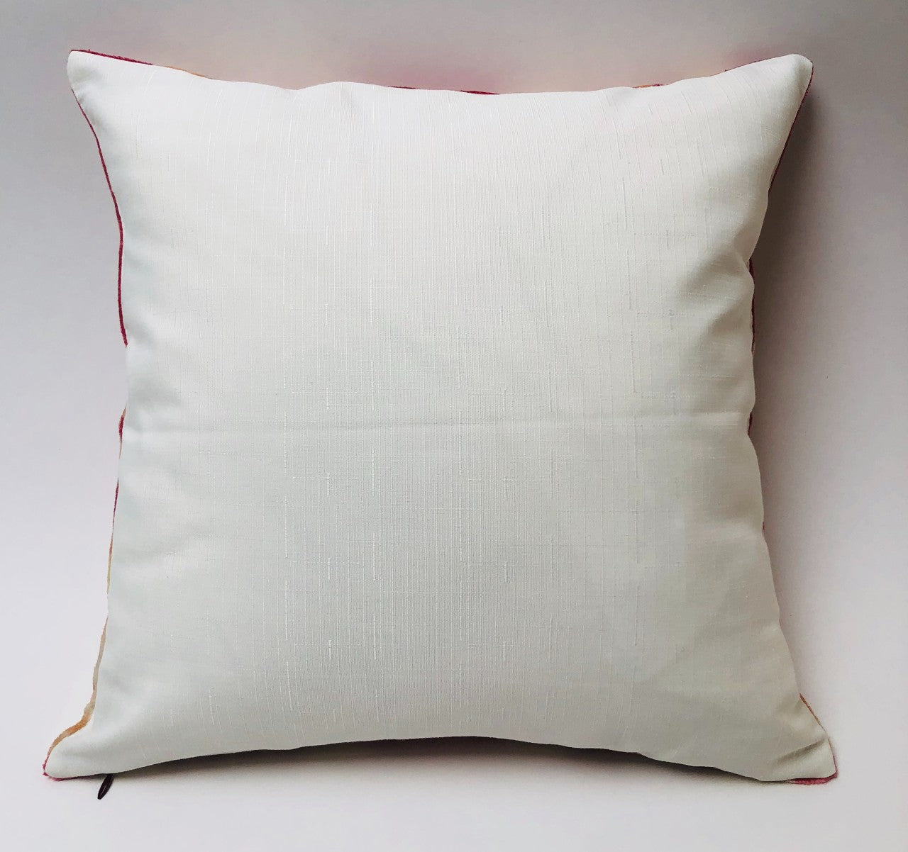 Silk Velvet Ikat Pillow - Chartreuse, Rusty Orange 16x16