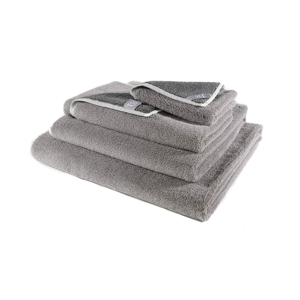 Denim Fume Gray Eponj - Soft and absorbent 100% organic Bergama Turkish cotton towels